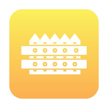 çit web simgesi, vektör çizim 