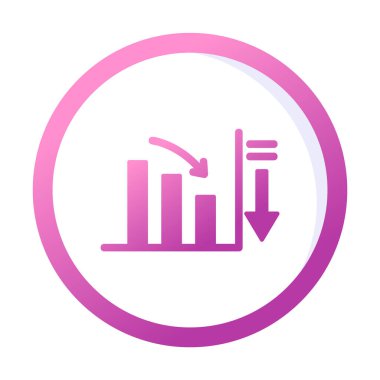 Basit grafik simgesi, vektör illüstrasyonunu azalt