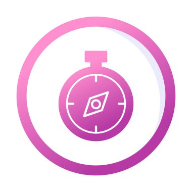  düz pusula ikon vektör illüstrasyon tasarımı