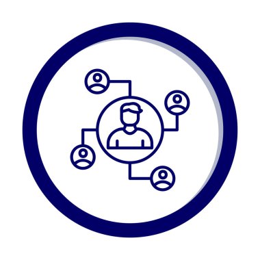 Vektör olarak Sosyal Ağ simgesi. Logotype