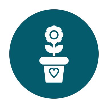 çiçek saksısı vektör illüstrasyonu