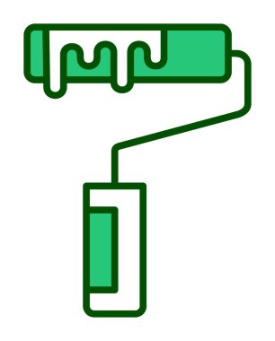 Modern Paint Roller simgesinin vektör çizimi              