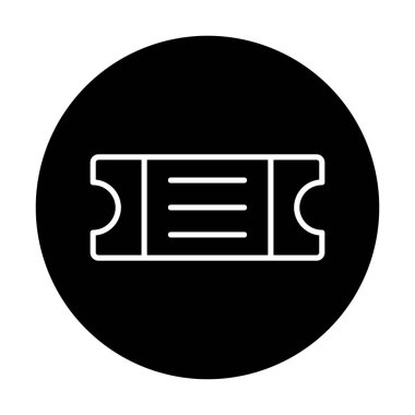 bilet simgesi, vektör illüstrasyonu basit tasarım