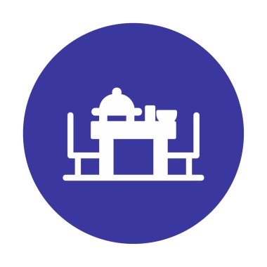 Basit ziyafet simgesi, vektör illüstrasyonu