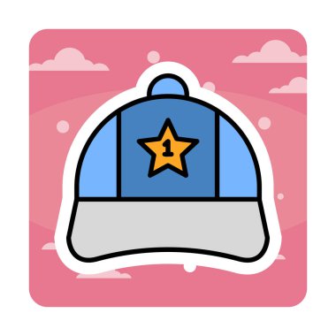 Bir numaralı simge ile kapağın vektör illüstrasyonu 