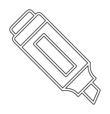 İşaretleyici. Web simgesi basit illüstrasyon                       