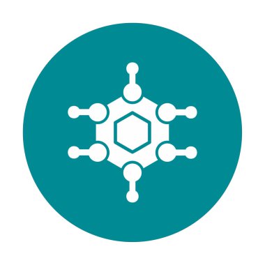 Basit Nanoteknoloji simgesi, vektör illüstrasyonu