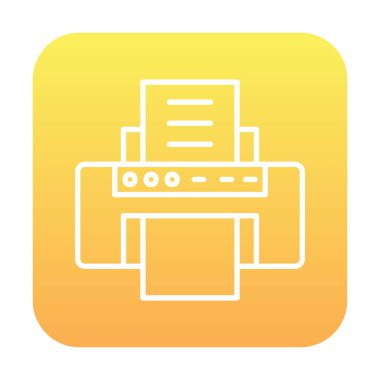 Yazıcı simgesi vektör illüstrasyonu