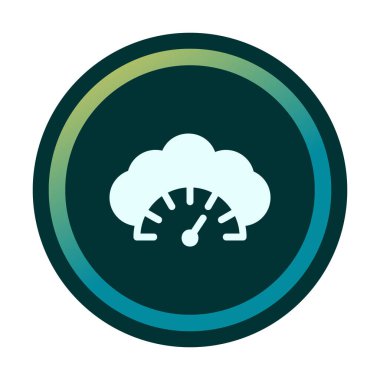  Gösterge düz simgesi, vektör illüstrasyonu 