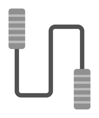 İp sporu ikonunu atlıyorum. Vektör illüstrasyonu 