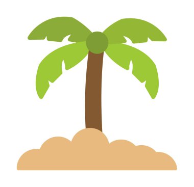 palmiye ağacı kutsal kişilerin resmi, vektör çizim