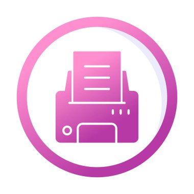 Yazıcı simgesi vektör illüstrasyonu