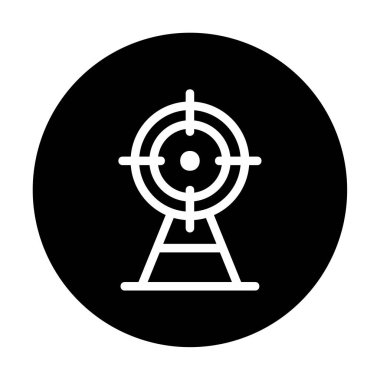 hedef simgesi. vektör çizimi izole edildi 