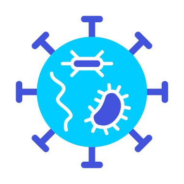 covid-19 parçacık işareti, vektör çizimi, virüs simgesi