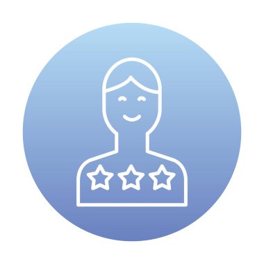 Müşteri memnuniyeti derecelendirme simgesi, vektör illüstrasyonu  