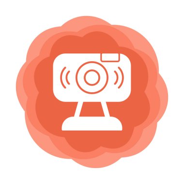 Web kamerası. Web simgesi basit illüstrasyon                   