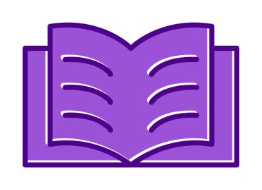 açık kitap simgesi, vektör illüstrasyonu basit tasarım