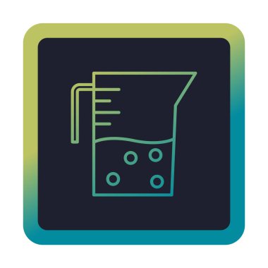 Beaker modern simgesinin vektör illüstrasyonu                          