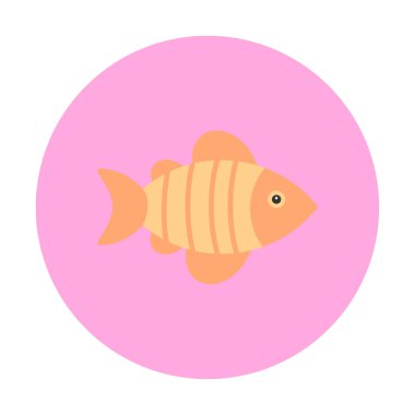 Basit bir balık ikonu. vektör illüstrasyonu.