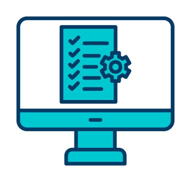 Proje Yönetimi simge vektör çizim