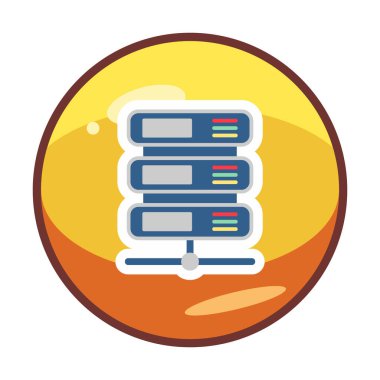 Veri sunucu simgesinin vektör illüstrasyonu 