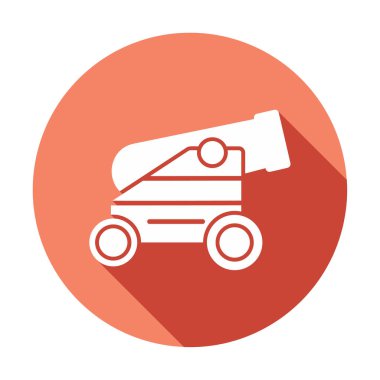 Basit Topçu simgesi, vektör illüstrasyonu