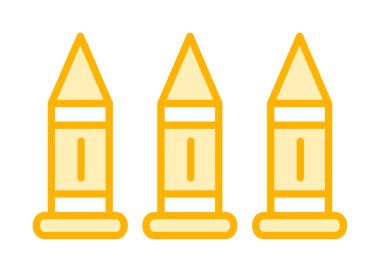 Askeri silah mermileri vektör ikonu. Sembol, logo çizimi. Vektör grafikleri 
