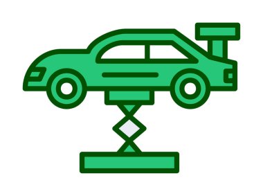 Araba Kaldırma simgesi, vektör illüstrasyonu 