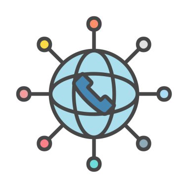 Basit ağ simgesi, vektör illüstrasyonu