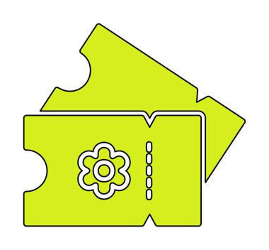 bilet simgesi, vektör illüstrasyonu basit tasarım