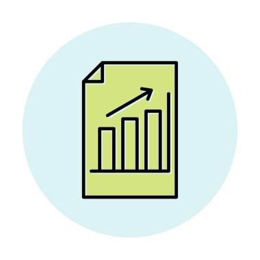 büyüyen grafik, bar grafiği vektör çizimi