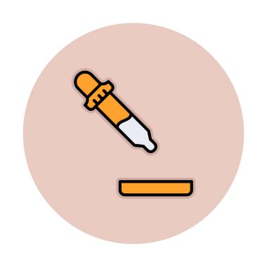 Pipette düz renk vektör ikonu tasarımı 