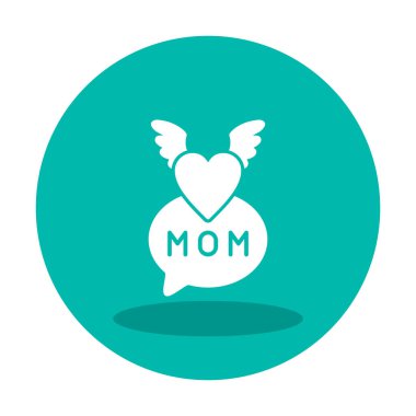 Anneler Günü simgesi, tebrik kartı şablonu, vektör illüstrasyonu