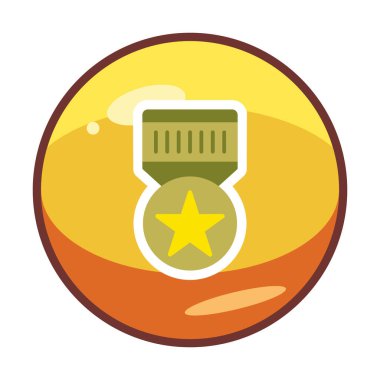 Moda düz renkli madalya ikonu. ödül rozeti