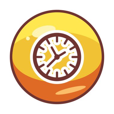 Saat simgesi, vektör illüstrasyonu, zaman simgesi 