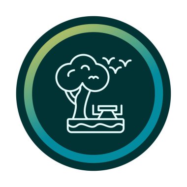 Yedek vektör renk simgesine sahip park 