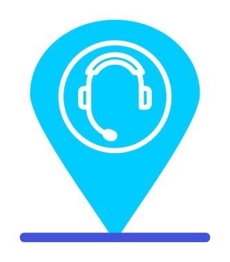 konum pin simgesi, vektör illüstrasyonu basit tasarım