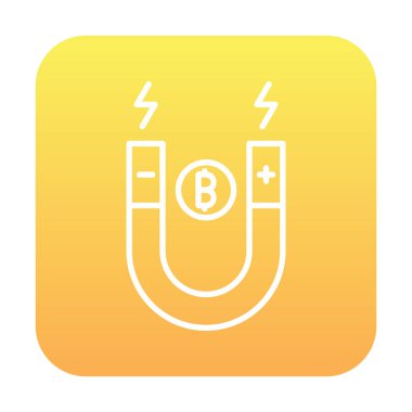 Mıknatıs düz simgesinin vektör çizimi 