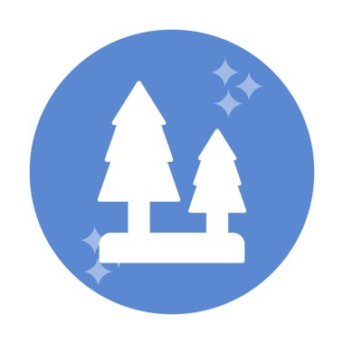 Orman ikonu vektör illüstrasyonu 