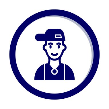 Rapçi. Web simgesi basit illüstrasyon