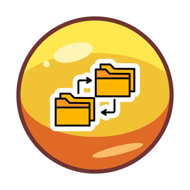 Basit Veri Kopyalama simgesi, vektör illüstrasyonu