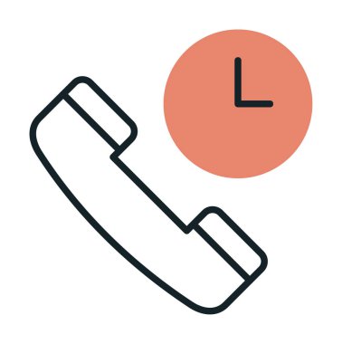 Basit Arama Bekleme simgesi, vektör illüstrasyonu