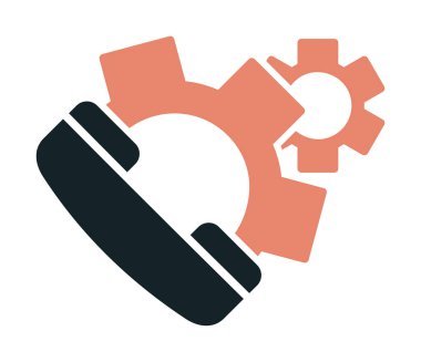 Basit Çağrı Ayarları simgesi, vektör illüstrasyonu