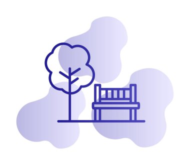 Yedek vektör renk simgesine sahip park 