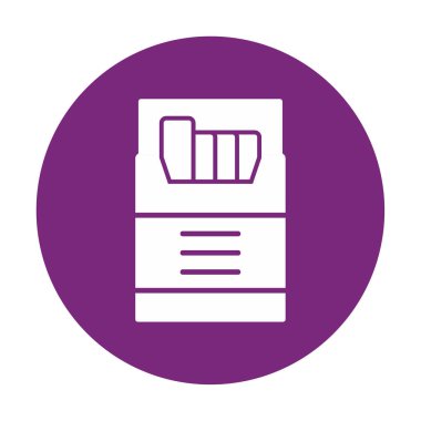 Sigara Kutusu Web simgesi, vektör illüstrasyonu 
