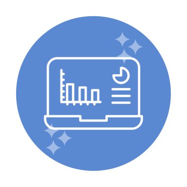 Basit Analitik simge, vektör illüstrasyonu