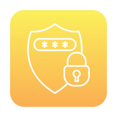 Basit Parola simgesi, vektör illüstrasyonu