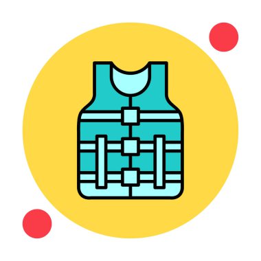 Modern Life Vest simge tasarımının vektör çizimi                     