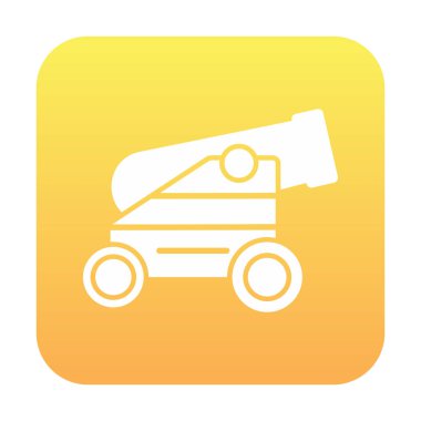 Basit Topçu simgesi, vektör illüstrasyonu