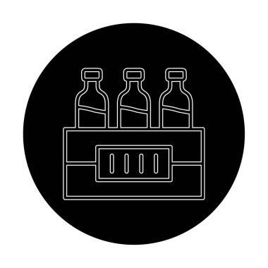 Su şişeleri. Web simgesi basit illüstrasyon 